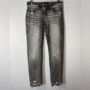 Buckle Women's Grey Acid Wash Skinny Jeans